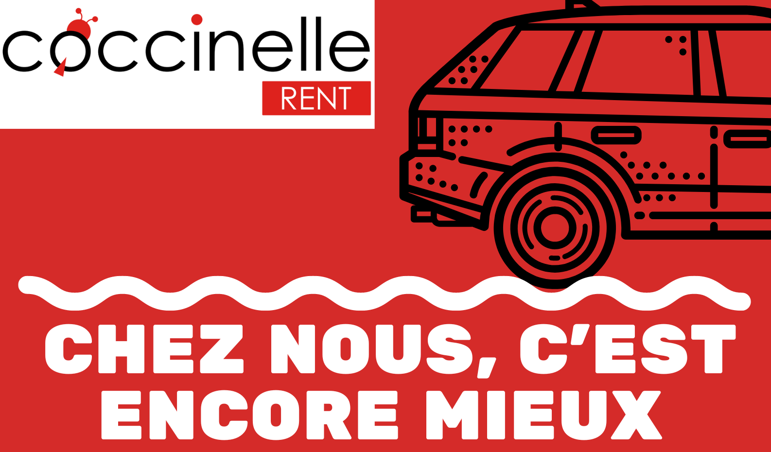 Coccinelle offre le prix de location de voiture le moins cher sur le marché : 1,625 DT/ TTC l’heure !